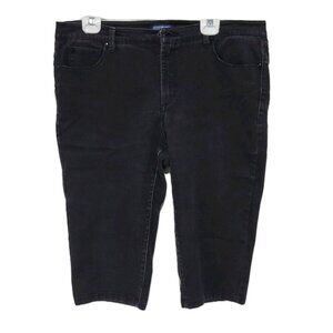 Bandolino Capris 16 Womens Selene Black Straight Leg Pockets